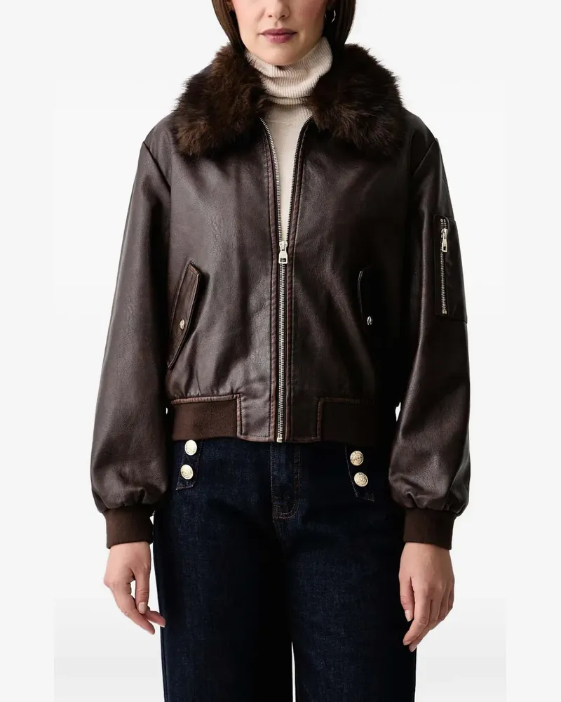 Gaudi Bomberjacke mit Faux-Fur-Kragen - Braun Braun