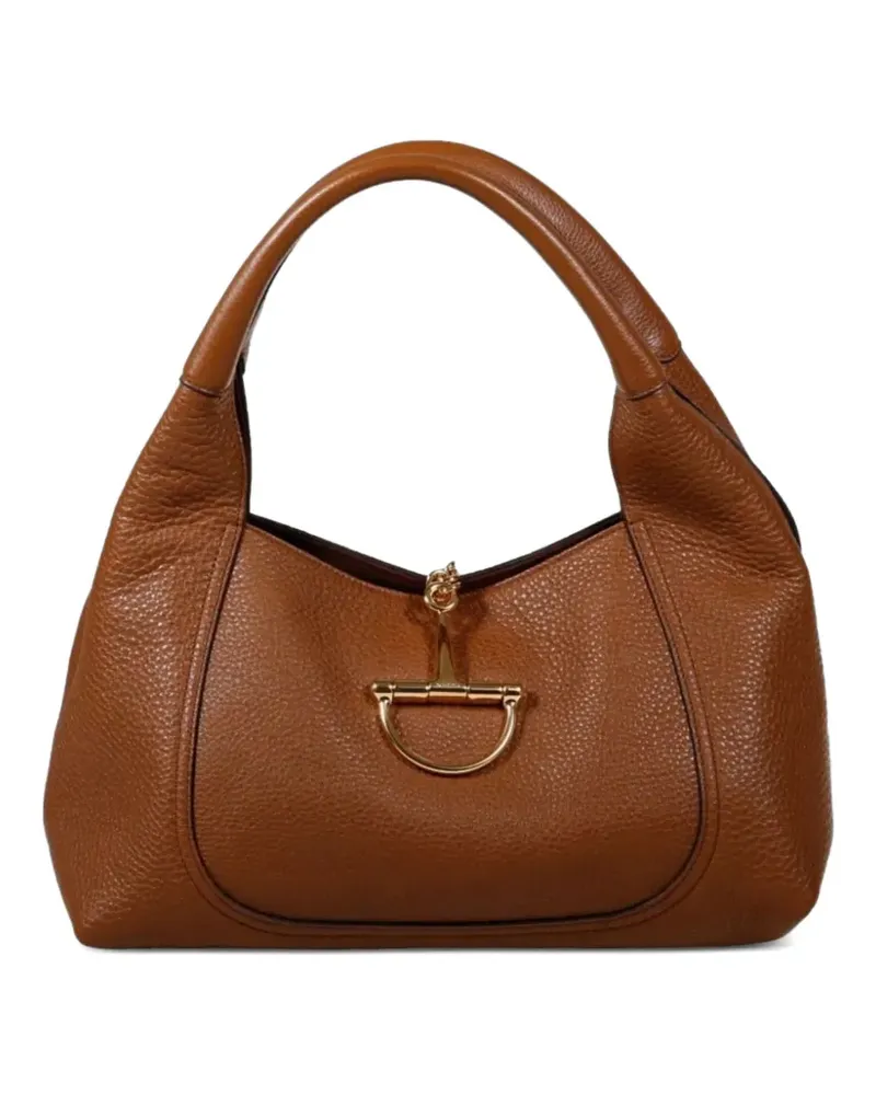 Gucci Softbit grained leather tote bag - Braun Braun