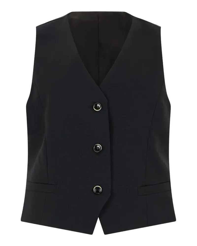 nine:inthe:morning button-up waistcoat - Schwarz Schwarz