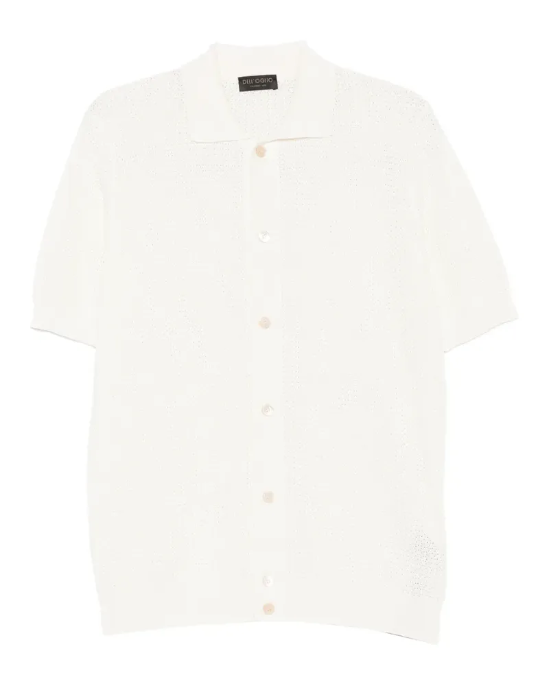 Dell'oglio crochet-knit short-sleeve shirt - Weiß Weiß