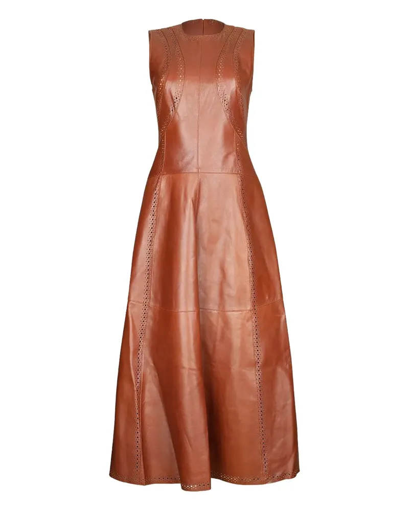 Ulla Johnson Juliette Midikleid - Braun Braun