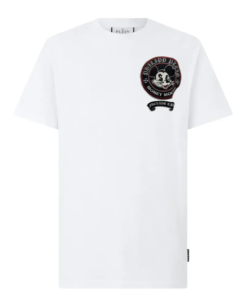 Philipp Plein Plein Mouse Money T-Shirt aus Jersey - Weiß Weiß