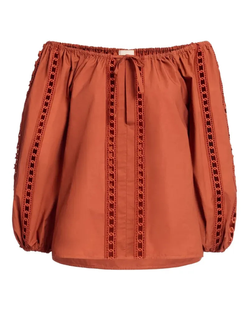 Elie Saab Bluse aus Bio-Baumwollgemisch - Orange Orange