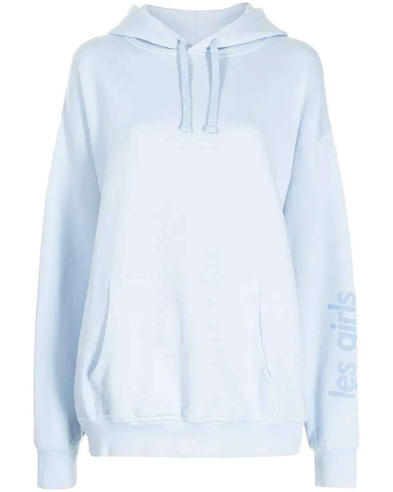 Les Girls Les Boys Hoodie mit Logo-Print - Blau Blau