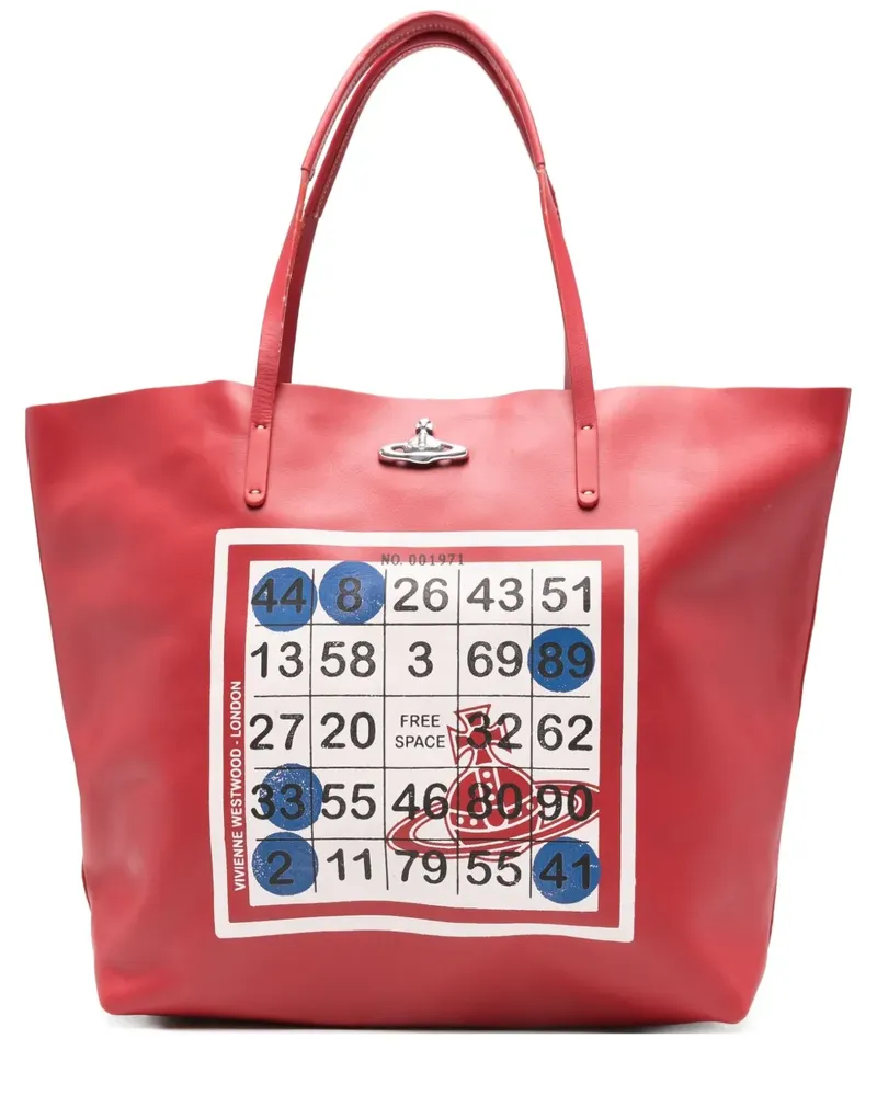 Vivienne Westwood Verzierter Tote Bag mit Bingo-Print - Rot Rot