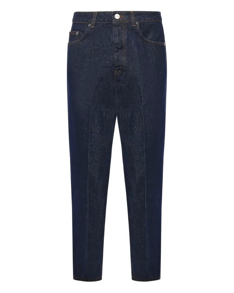 Be Able Kurze Leonardo Jeans mit Falten - Blau Blau