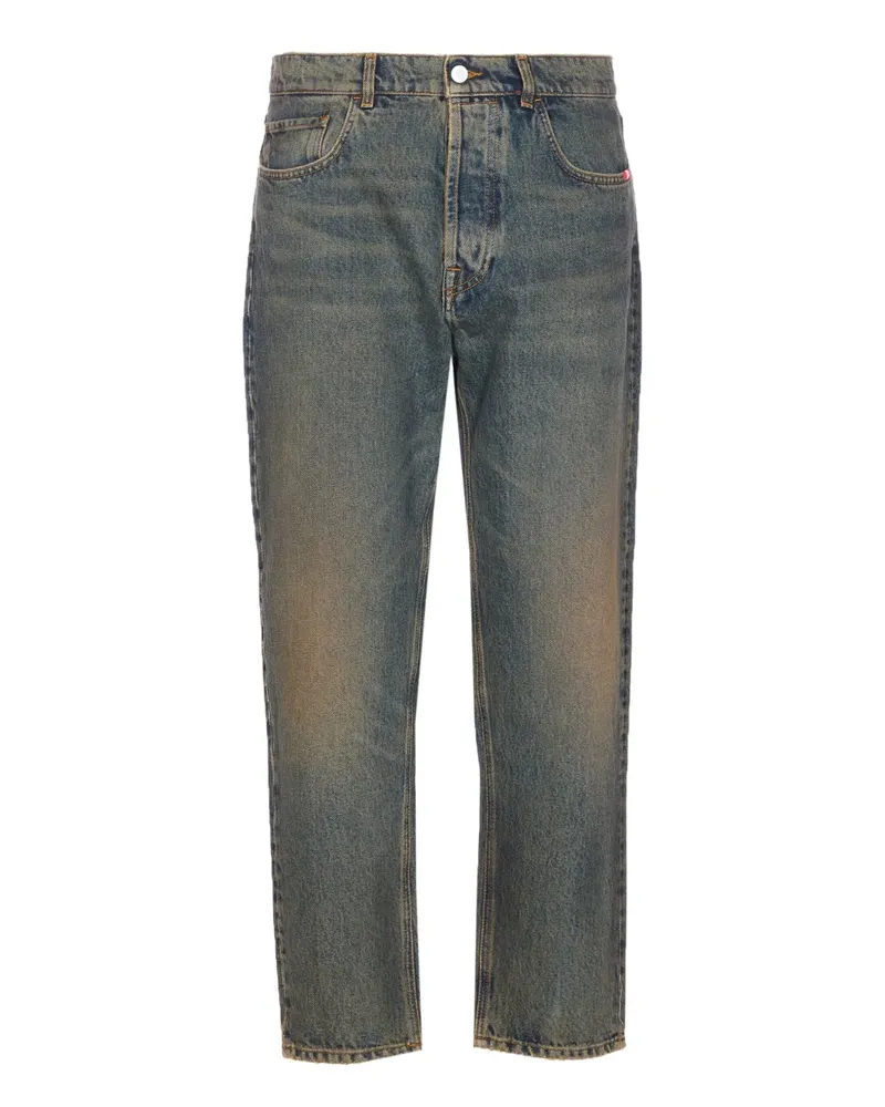 Amish Jeans mit Tragefalten - Blau Blau