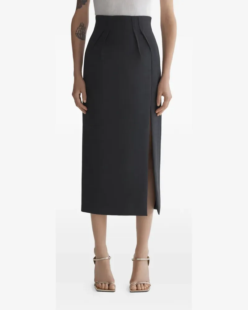 Thierry Mugler Rock mit Gürtel - Grau Grau