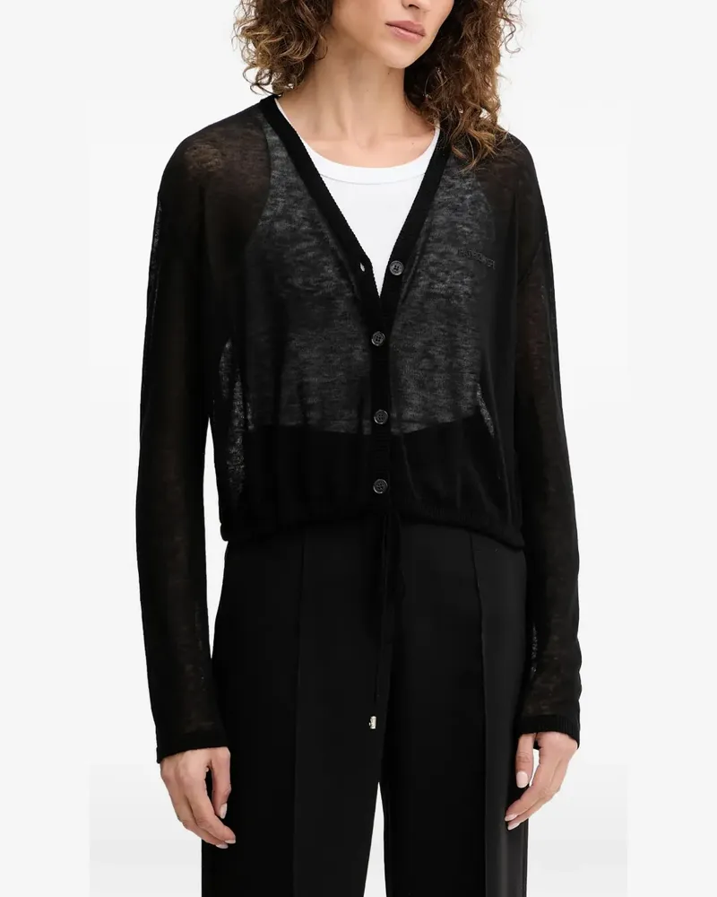 Patrizia Pepe semi-sheer cardigan - Schwarz Schwarz