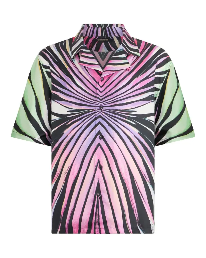 Roberto Cavalli Hemd mit grafischem Print - Schwarz Schwarz