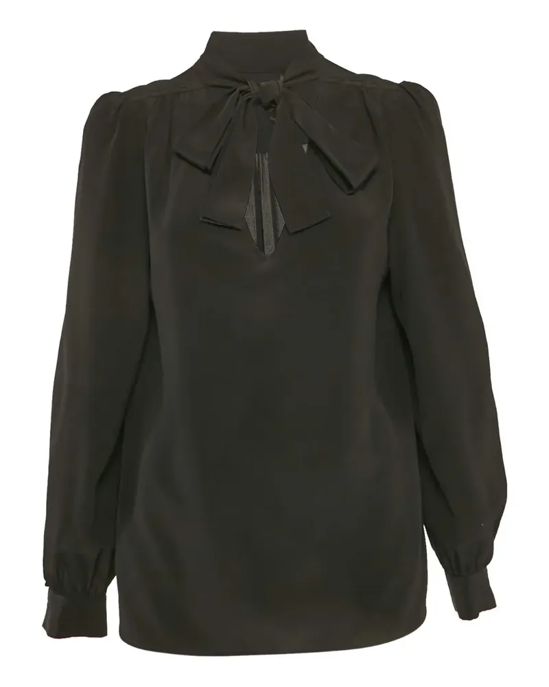 Maje 2024 Bluse mit Schleifenkragen - Schwarz Schwarz
