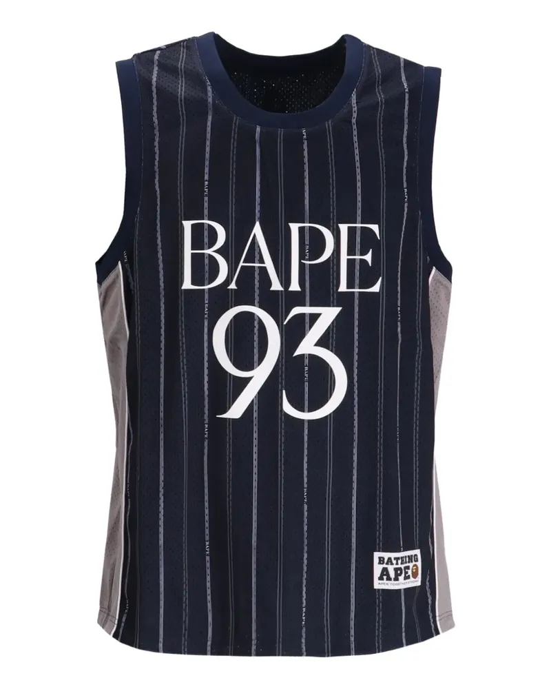 BAPE Wendbares Tanktop mit Logo - Blau Blau
