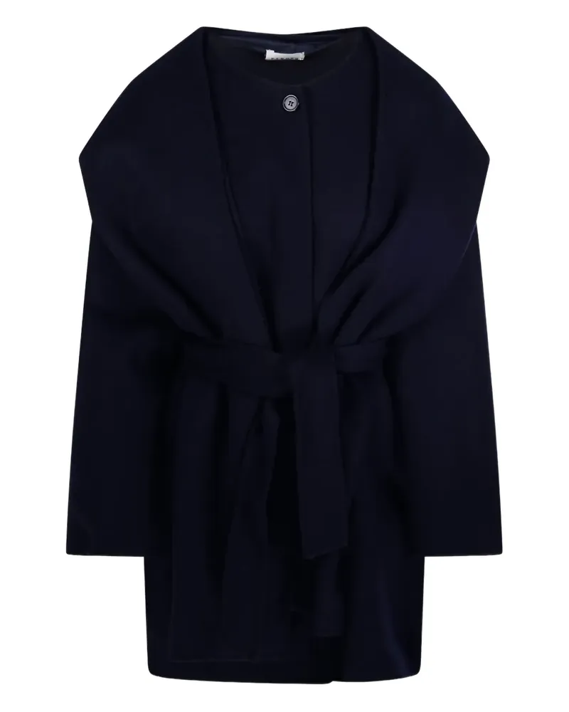 P.A.R.O.S.H. draped belted coat - Blau Blau