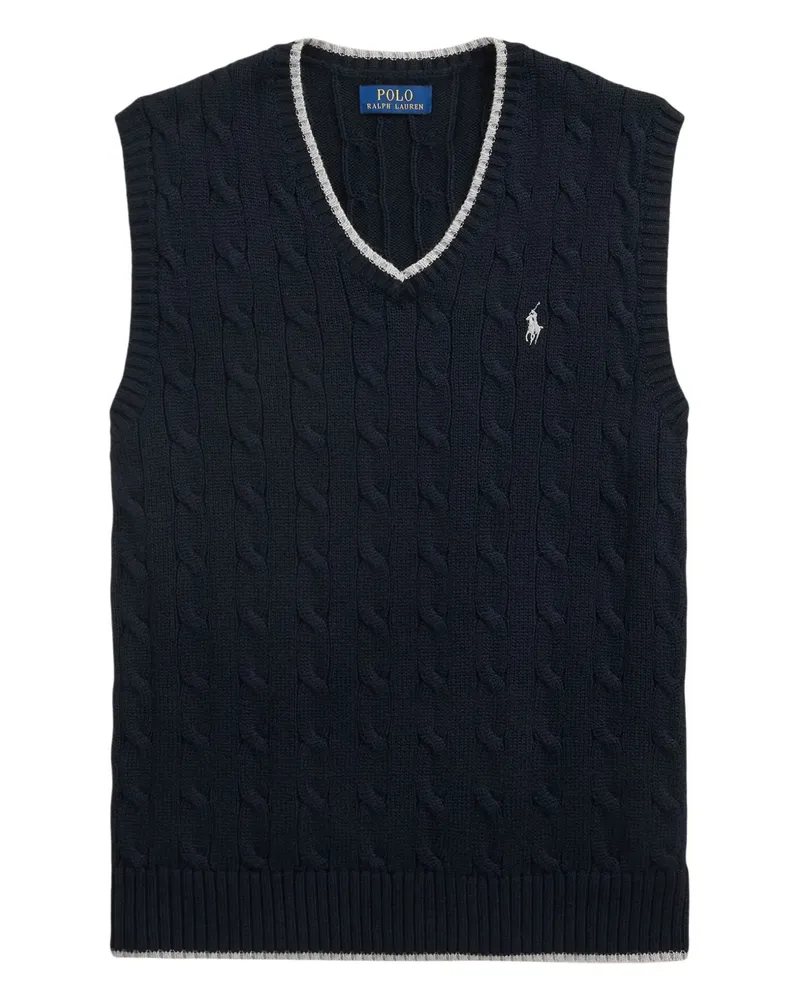 Ralph Lauren Pullunder mit Zopfmuster - Blau Blau