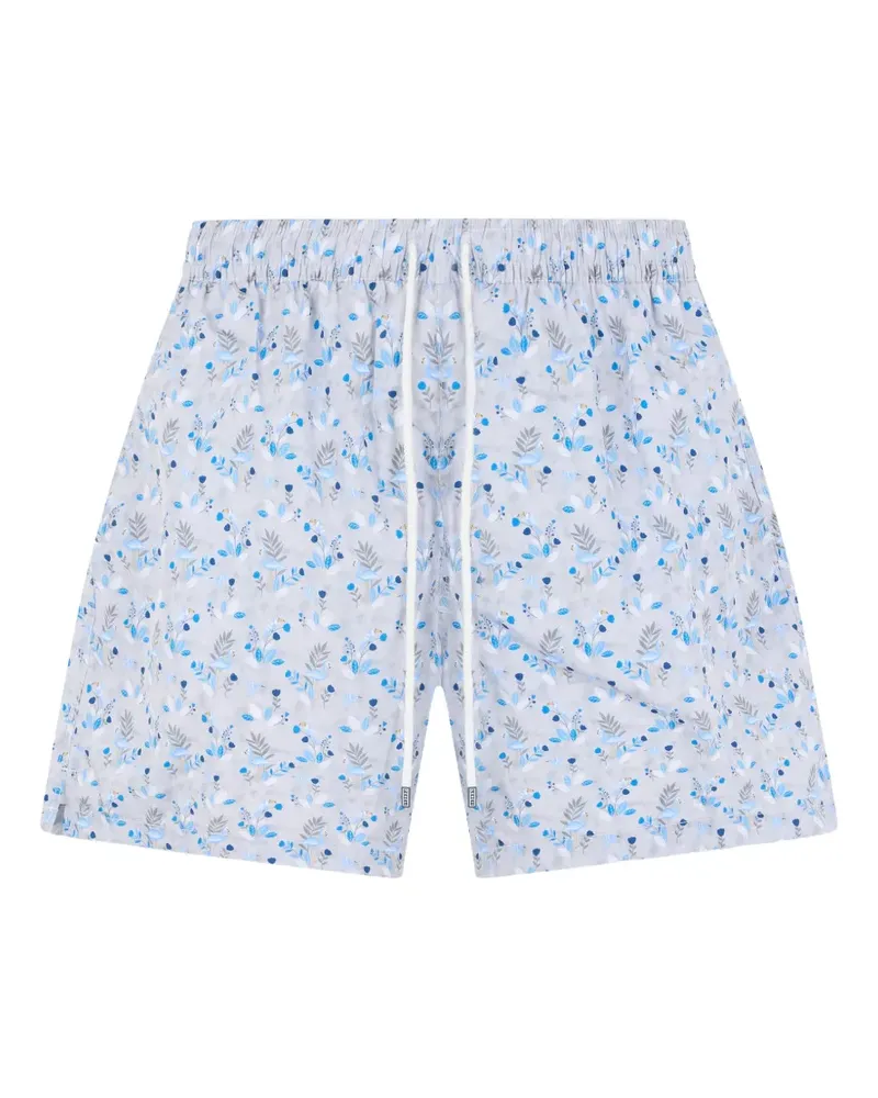 Fedeli floral-print drawstring swim shorts - Grau Grau