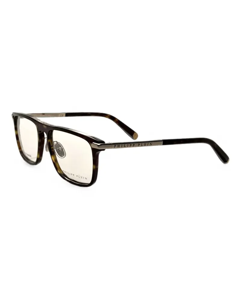 Philipp Plein tortoiseshell-effect square-frame glasses - Schwarz Schwarz
