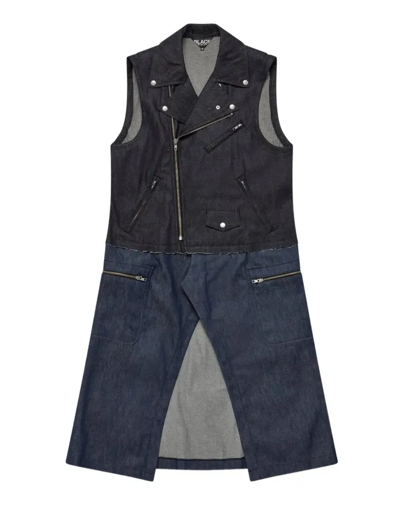 Comme des Garçons panelled gilet - Blau Blau