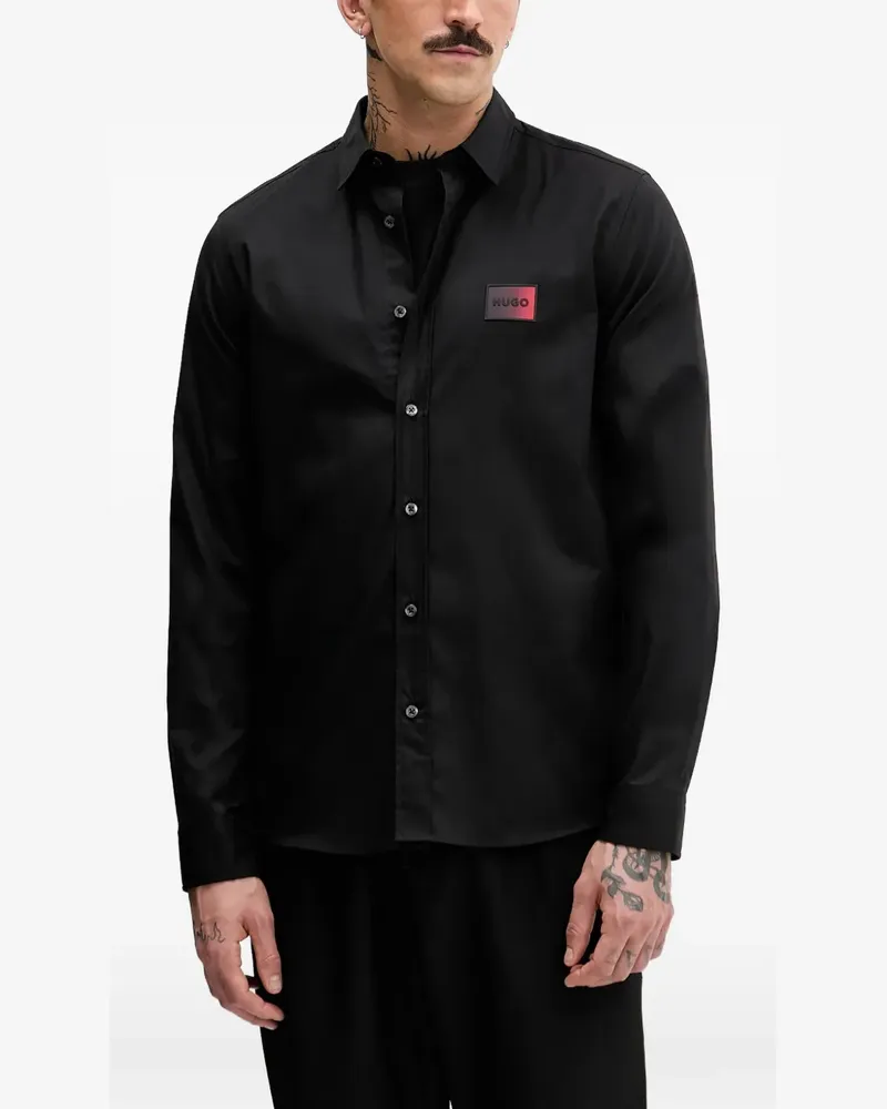 HUGO BOSS Emero Hemd - Schwarz Schwarz