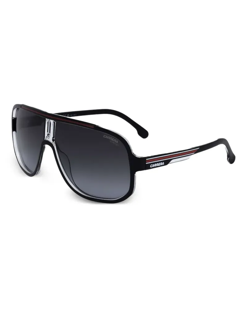 Carrera Sonnenbrille mit geometrischem Gestell - Schwarz Schwarz