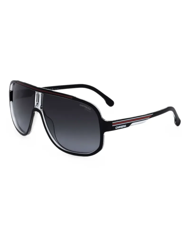 Carrera Sonnenbrille mit geometrischem Gestell - Schwarz Schwarz