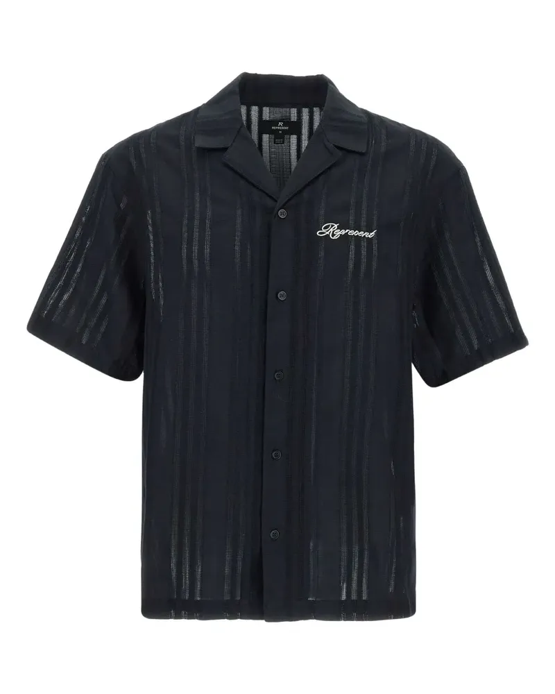 REPRESENT Hemd mit Logo-Stickerei - Schwarz Schwarz