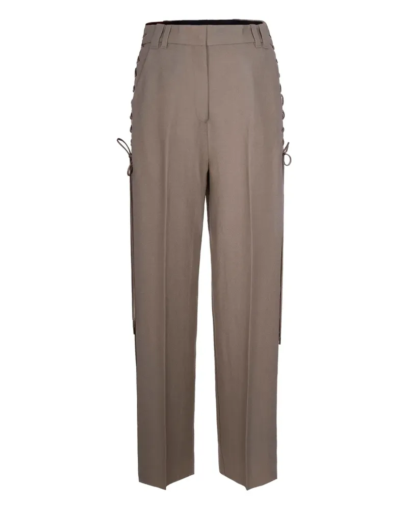 MARELLA lace-up detailing trousers - Grau Grau