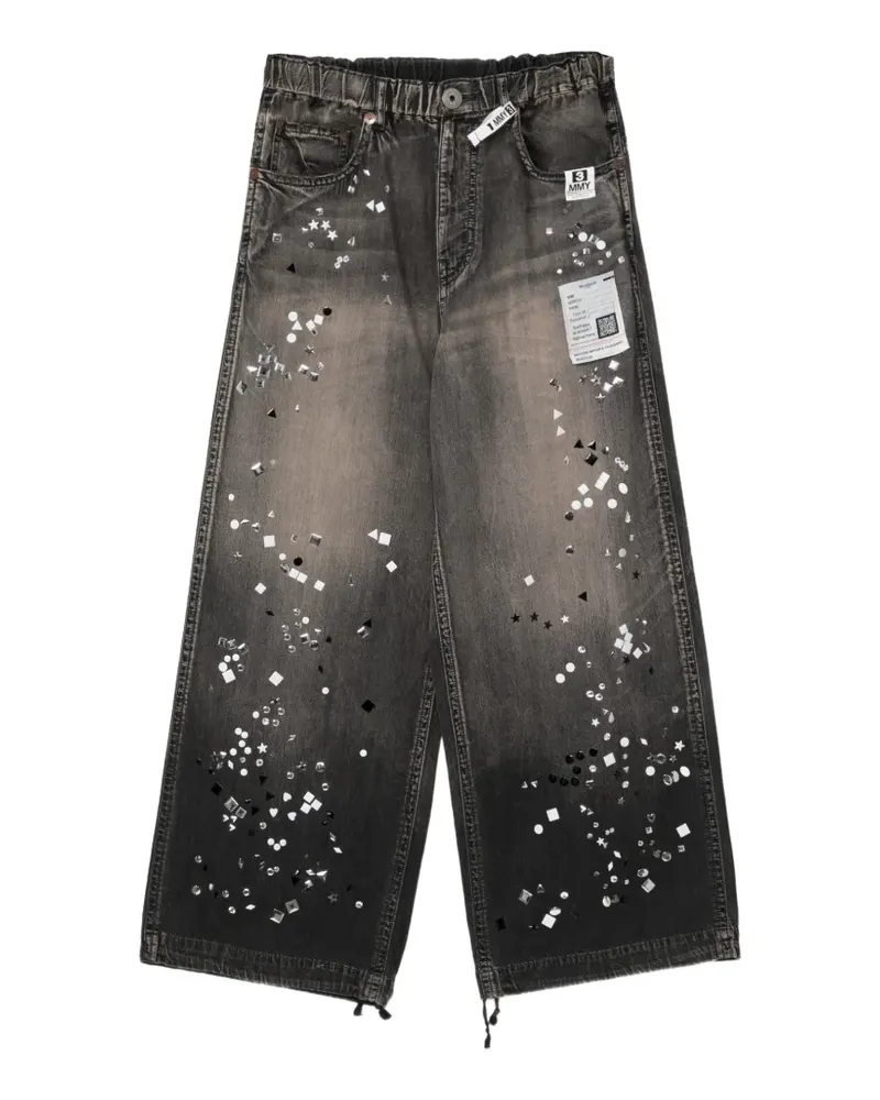 MIHARAYASUHIRO Verzierte Hose mit weitem Bein - Grau Grau