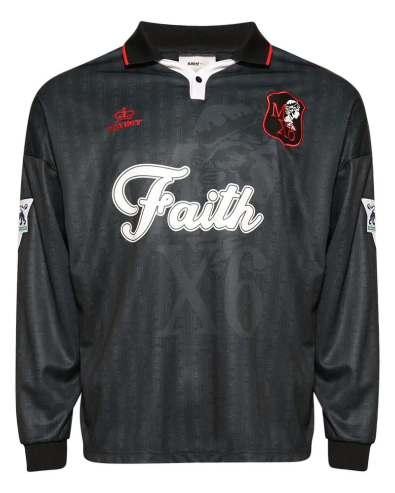 SAINT MXXXXXX Faith Poloshirt - Schwarz Schwarz