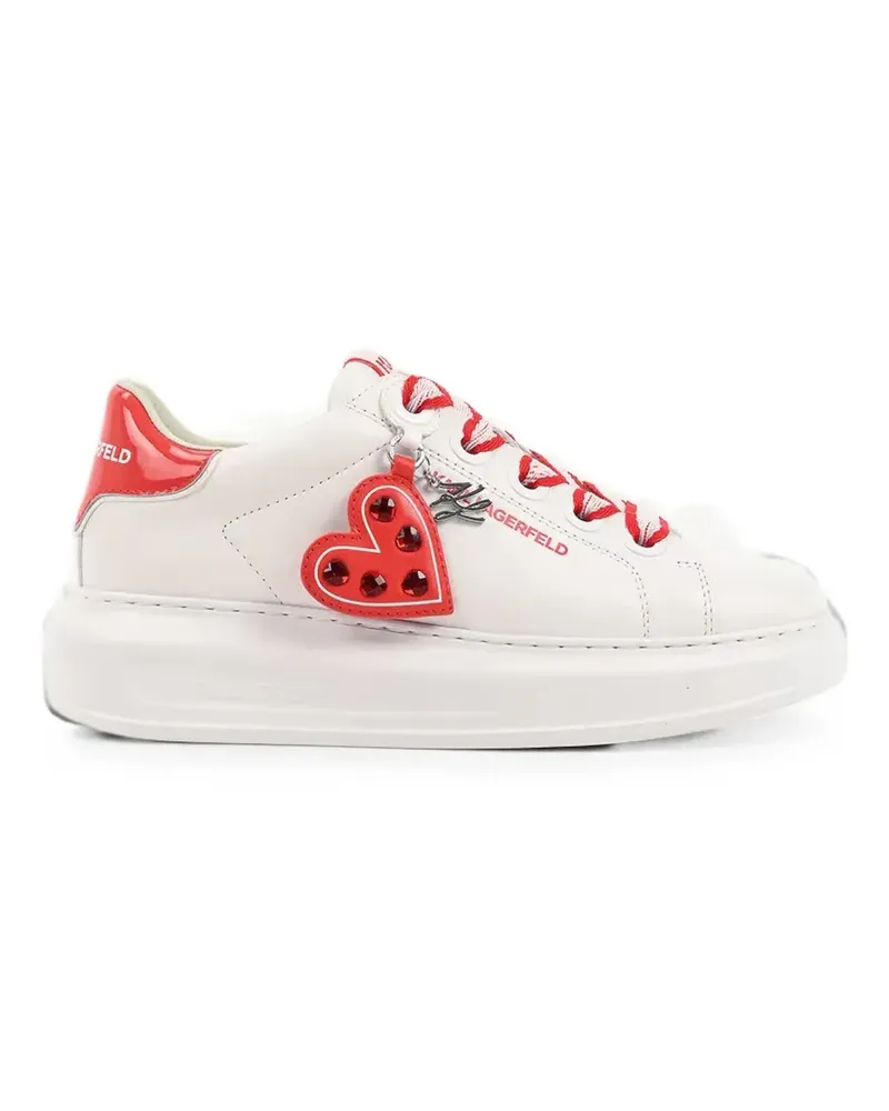 Karl Lagerfeld heart-motif logo-print sneakers - Weiß Weiß