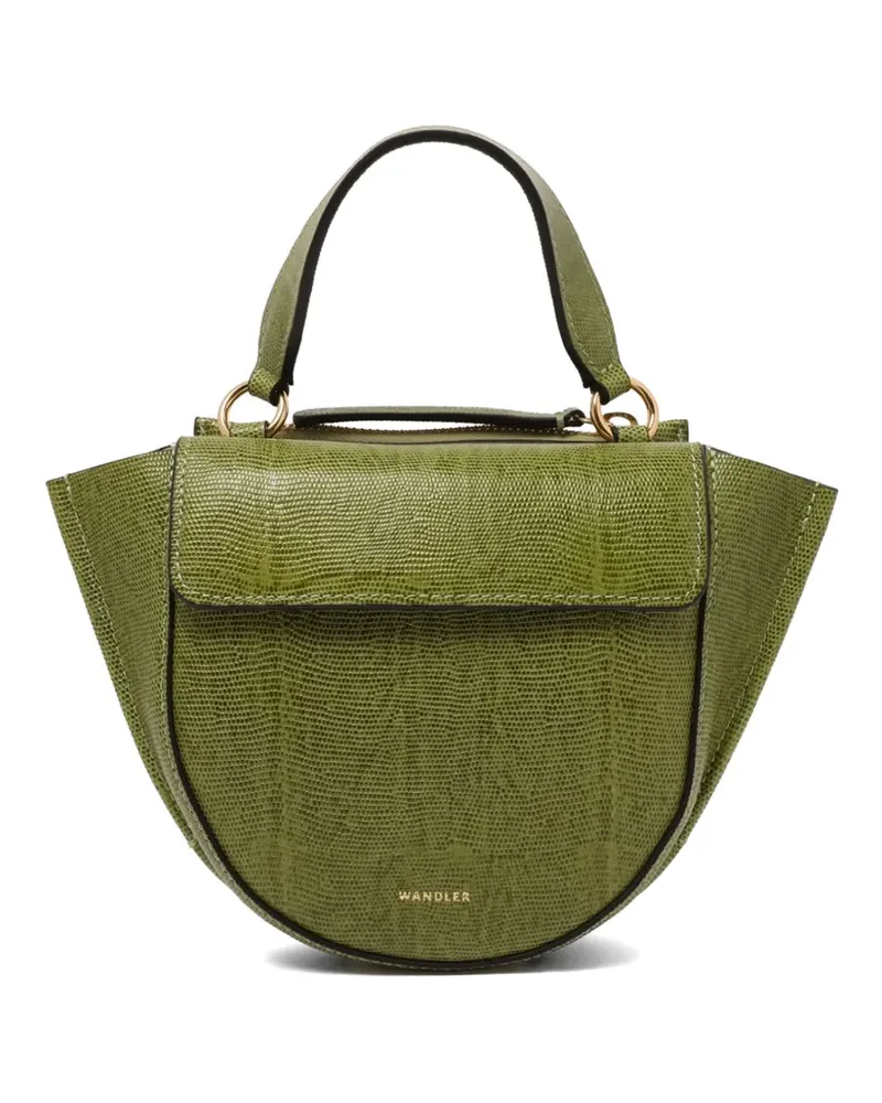 WANDLER Hortensia lizard-effect tote bag - Grün Grün