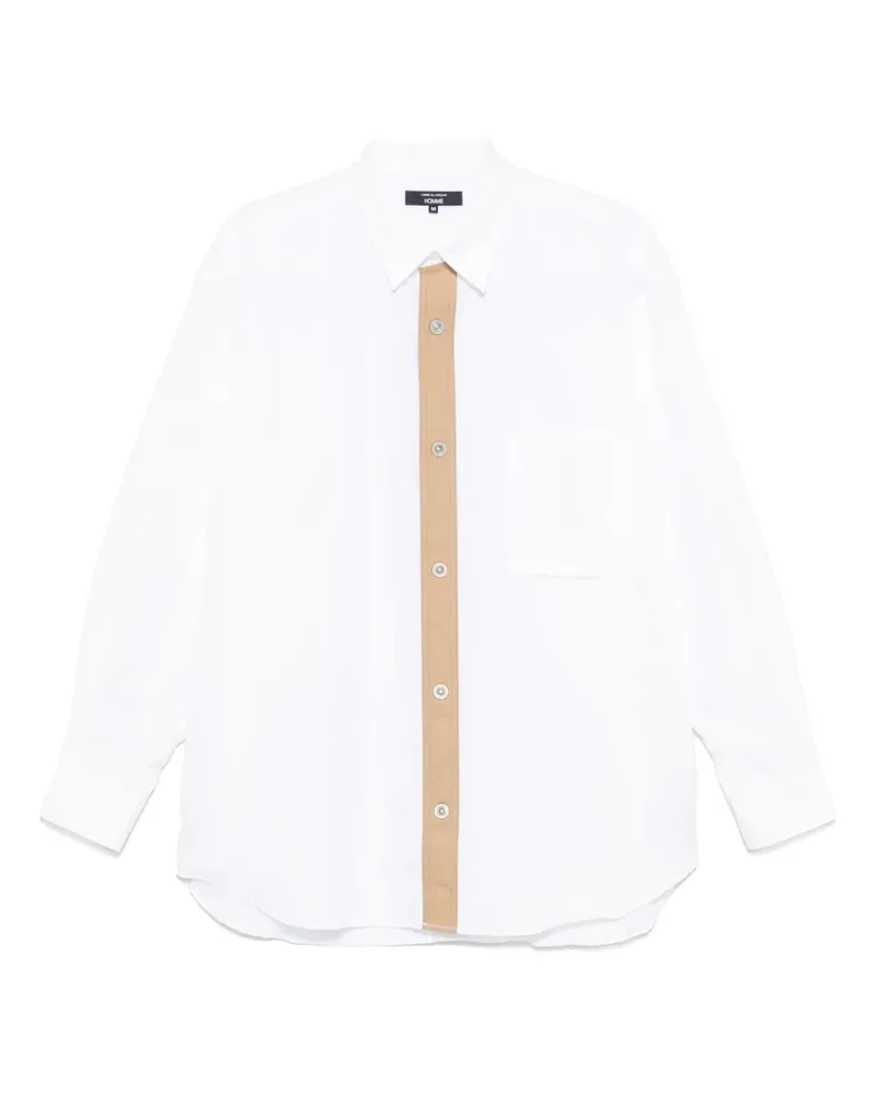 Comme des Garçons Hemd mit Kontrastborten - Weiß Weiß