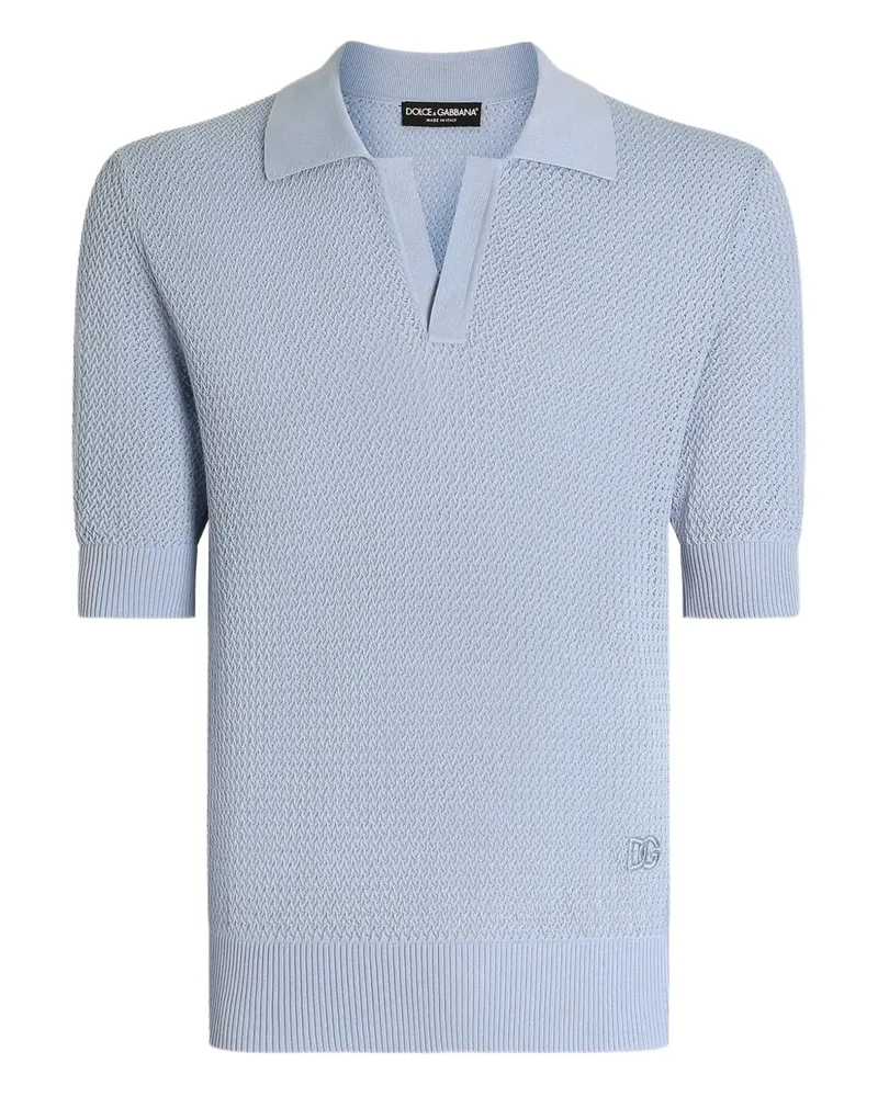 Dolce & Gabbana Strukturiertes Oberteil - Blau Blau
