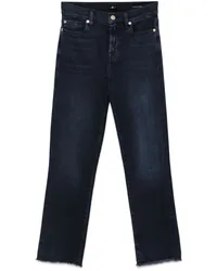 7 for all mankind Gerade Cropped-Jeans Blau