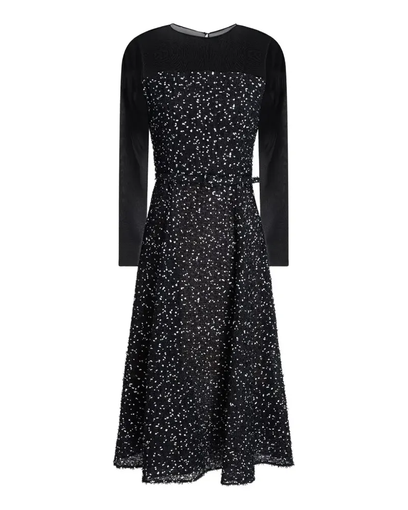 Oscar de la Renta belted fil-coupé dress - Schwarz Schwarz