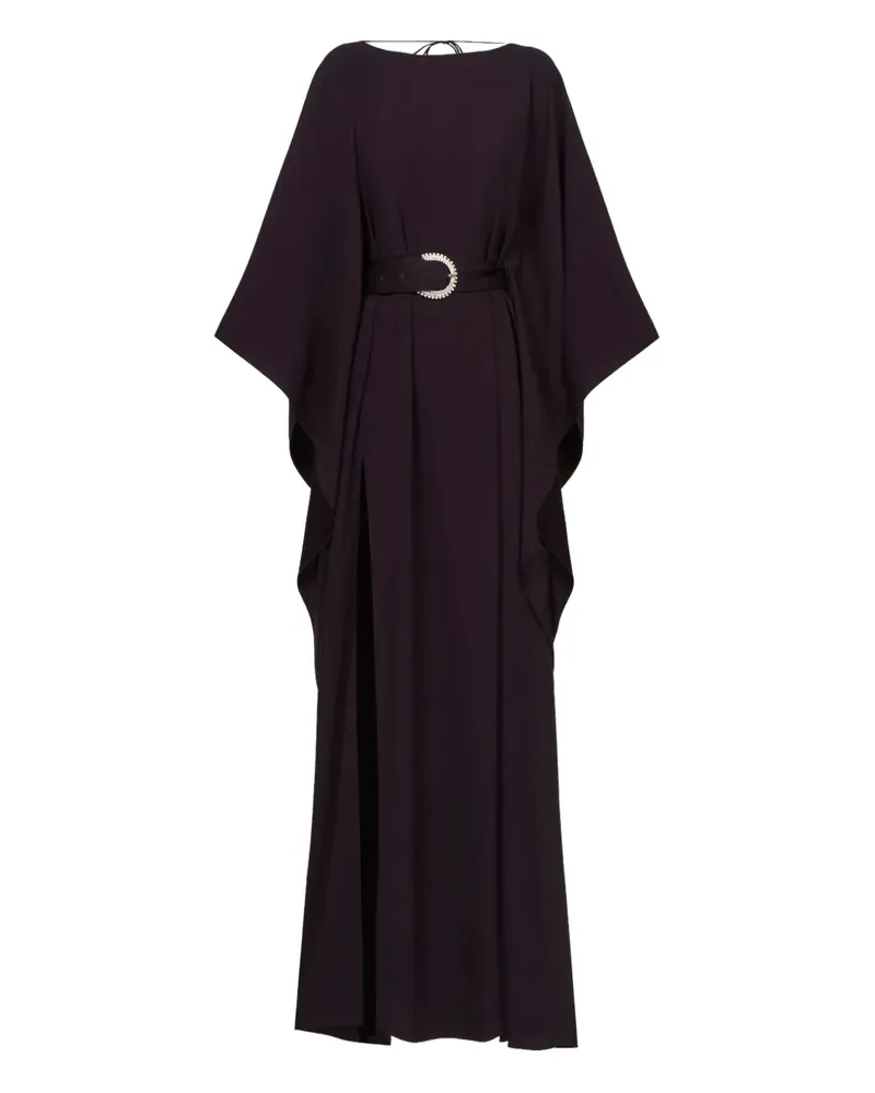 Taller Marmo Verziertes Fitzgerald Maxikleid mit Gürtel - Braun Braun