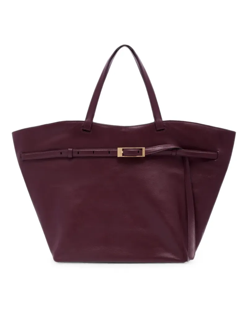 Anine Bing Kleine Elly Tote Bag aus gekörntem Leder - Rot Rot