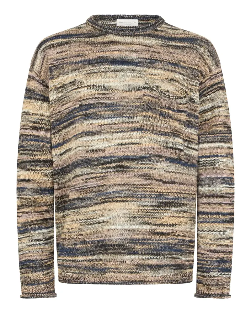 Roberto Collina crew-neck pocket sweater - Nude Nude