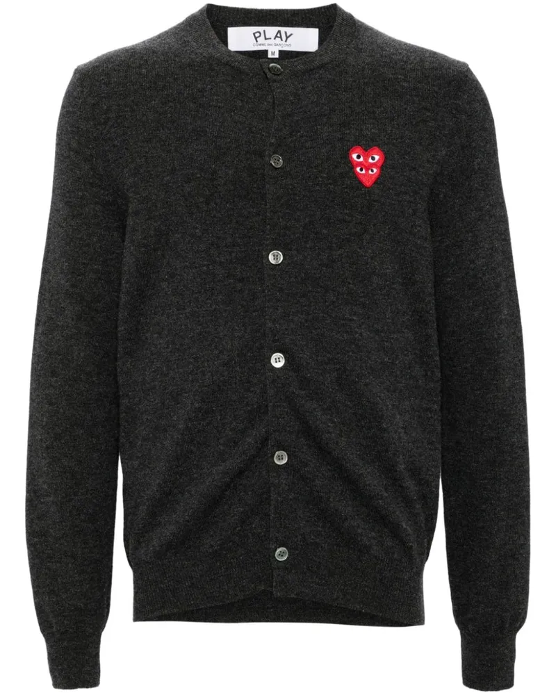 Comme des Garçons Cardigan mit Herz-Patch - Grau Grau