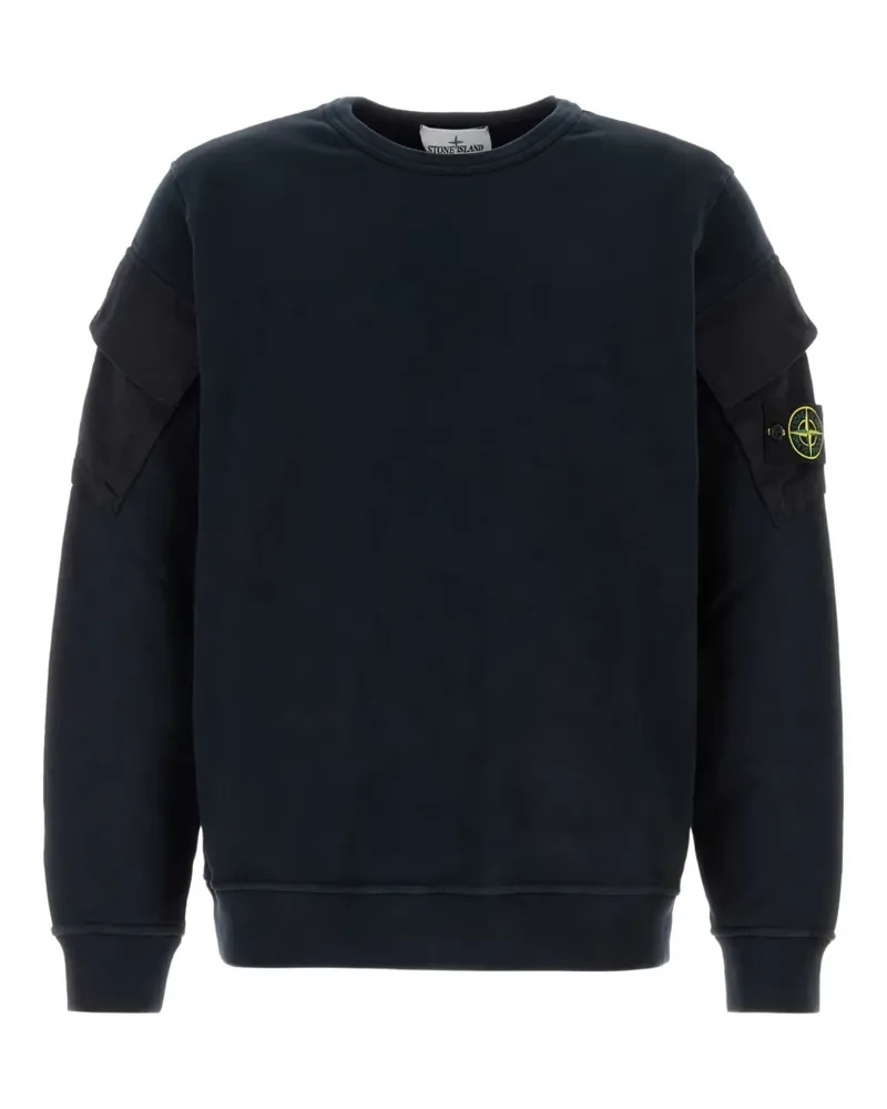 Stone Island Sweatshirt mit Kompass-Taschendetail - Blau Blau