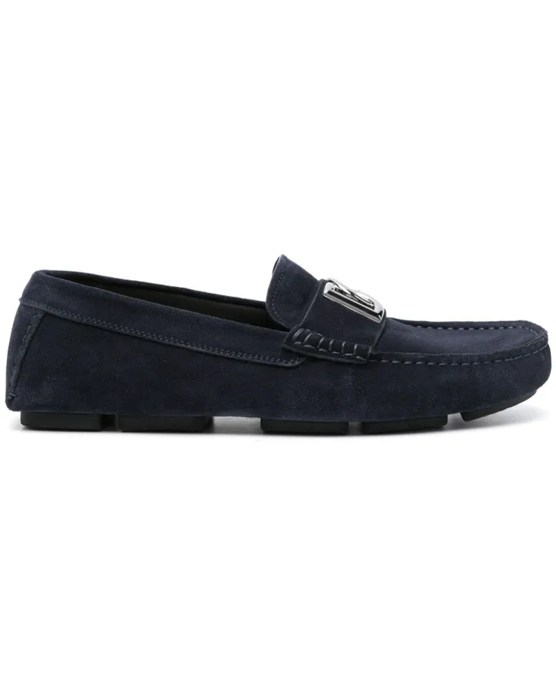 Dolce & Gabbana Loafer mit Logo - Blau Blau