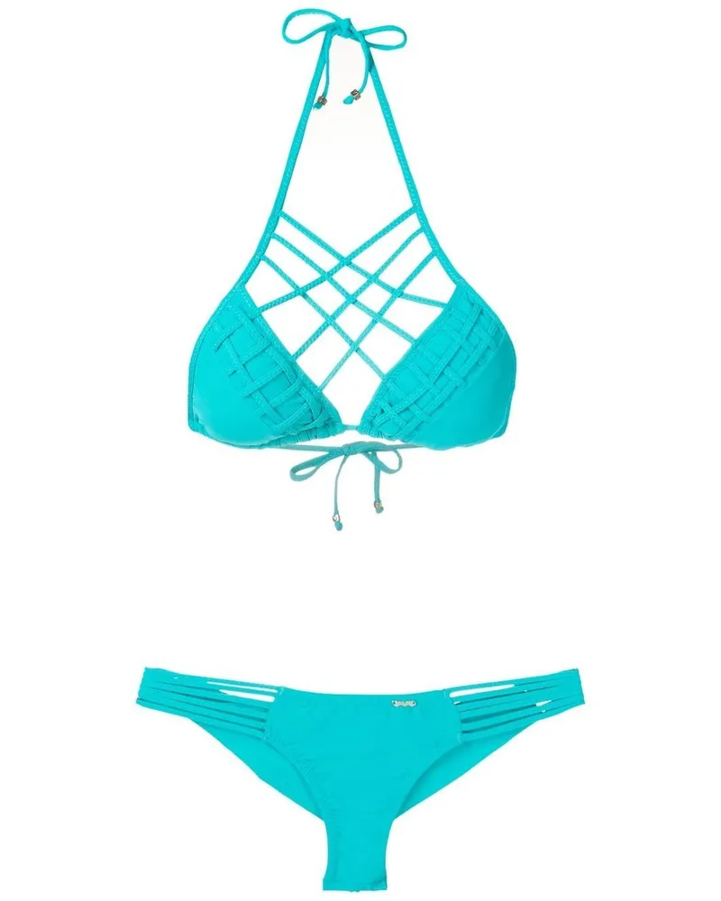 Amir Slama Klassischer Bikini - Blau Blau