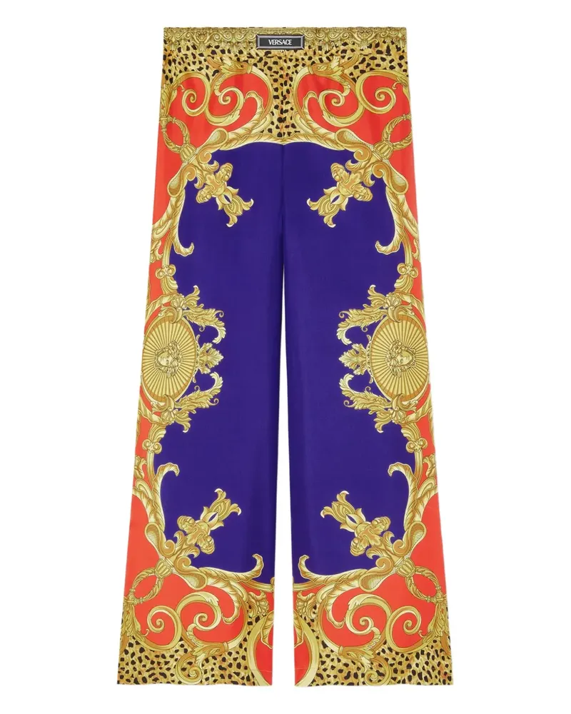 Versace Barock-Print-Hose mit elastischem Bund - Violett Violett