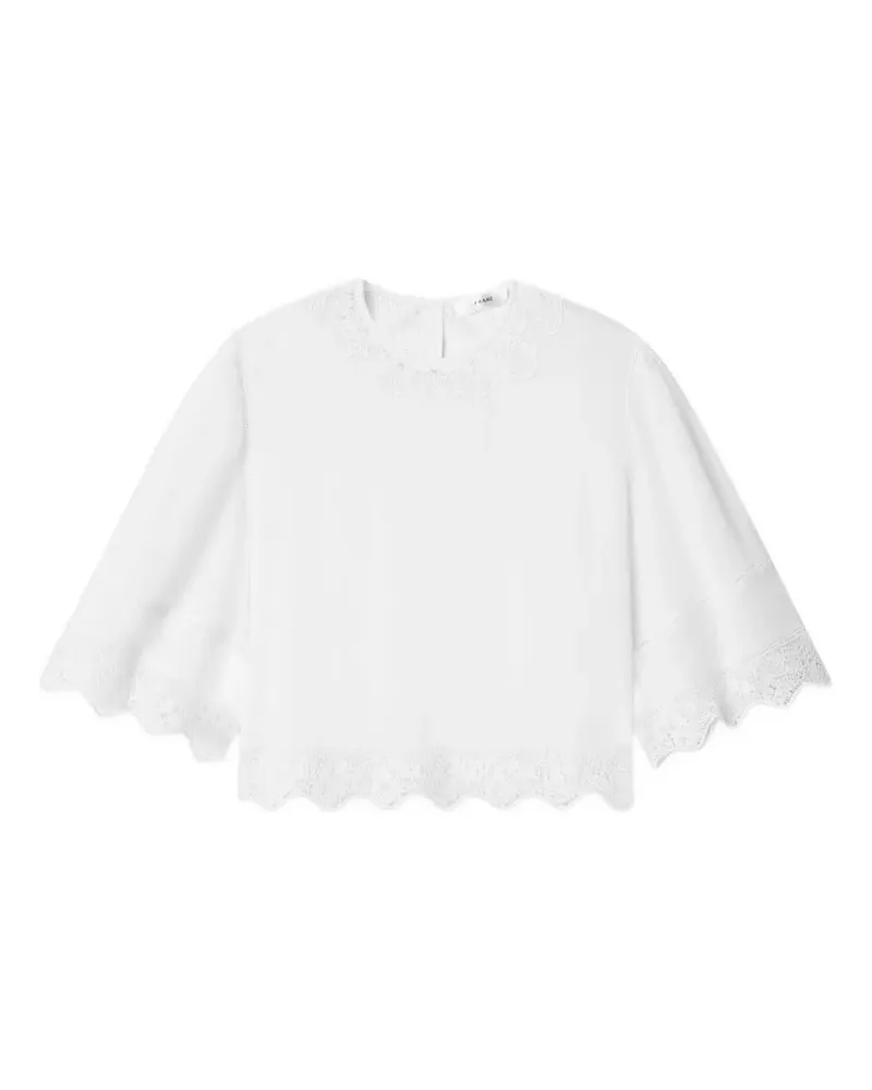 Frame Denim scalloped lace-trimmed blouse - Weiß Weiß