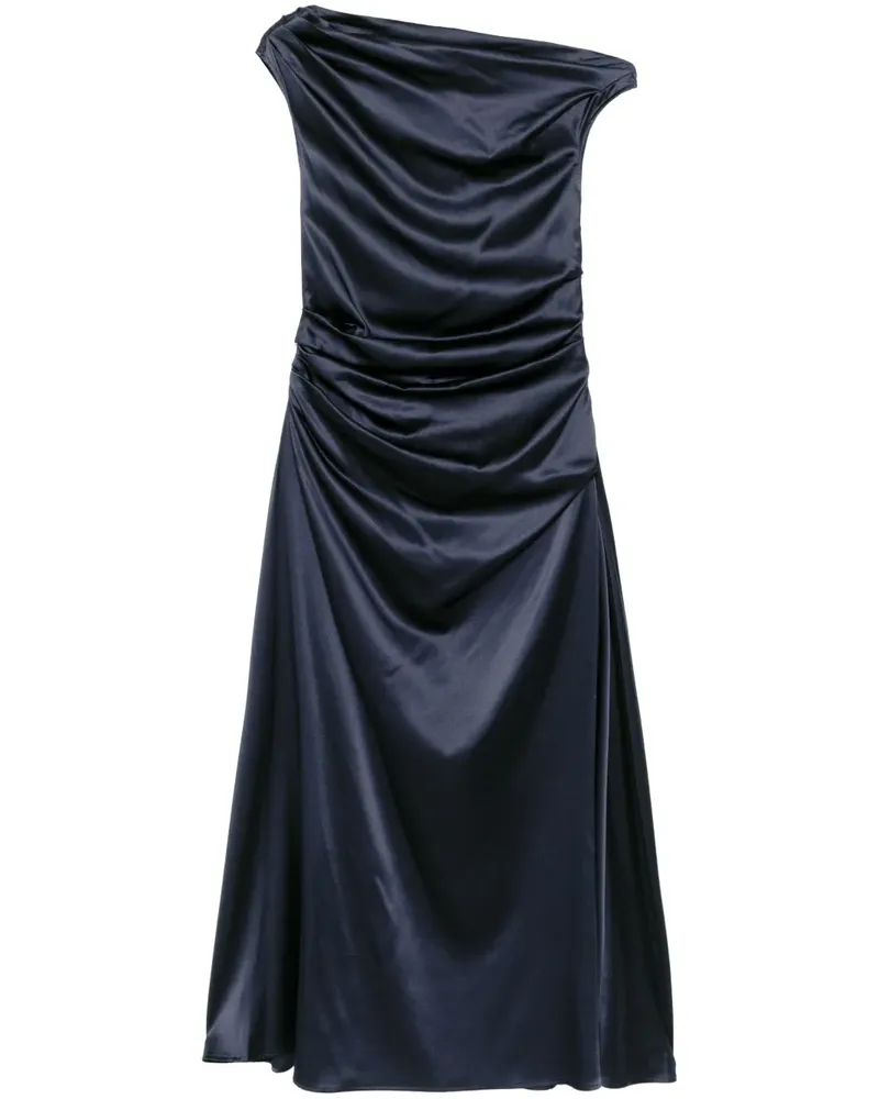 STAUD Phare Seidenkleid - Blau Blau