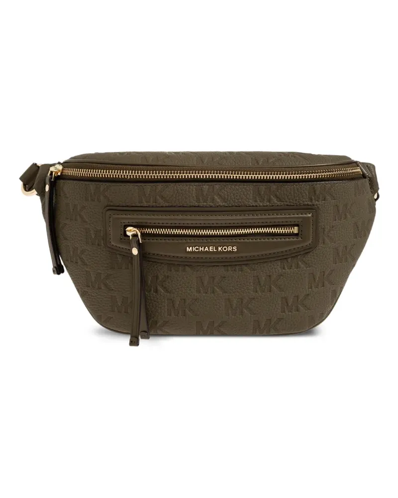 Michael Kors Jet Set Travel logo-embossed leather belt bag - Grün Grün