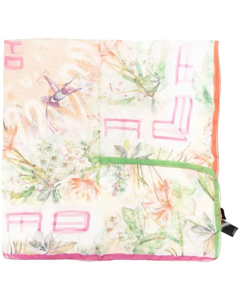 Etro Schal mit Blumen-Print - Orange Orange