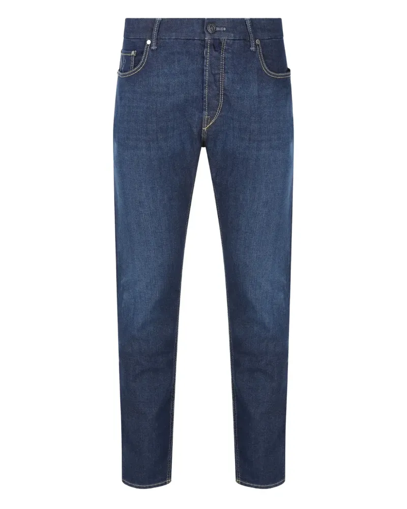 Hand Picked patch pocket denim trousers - Blau Blau