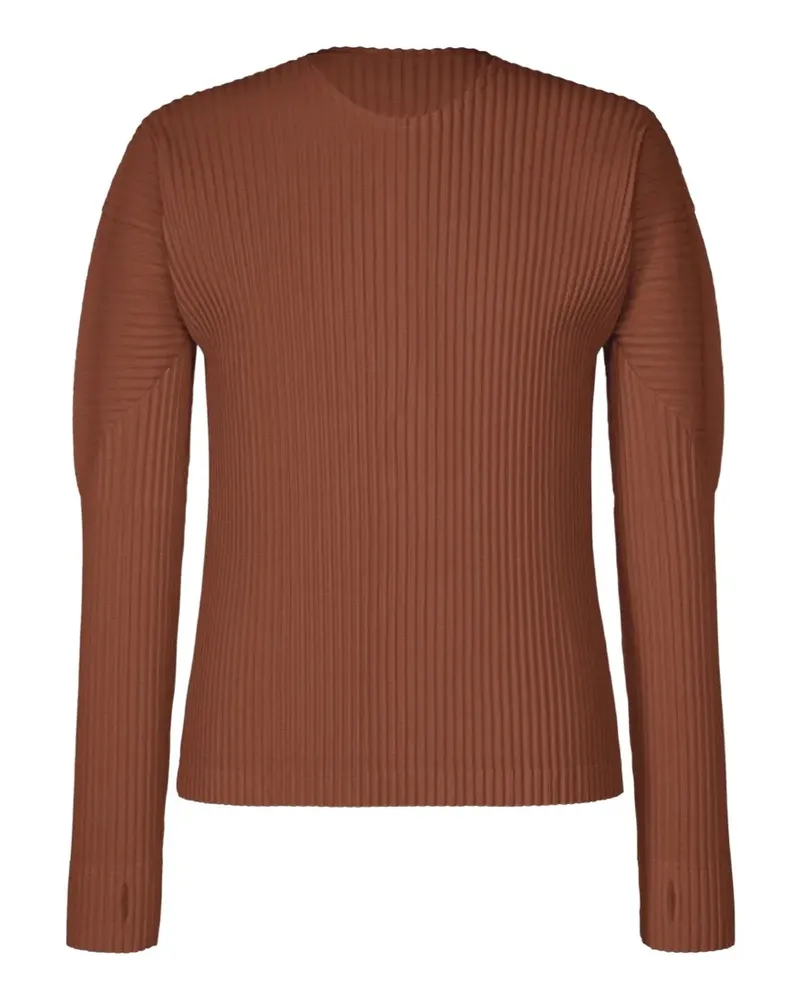 Issey Miyake Pullover mit Plissee-Effekt - Braun Braun