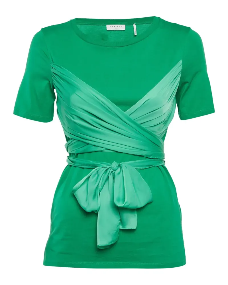 Sandro wrapped waist-tie top - Grün Grün