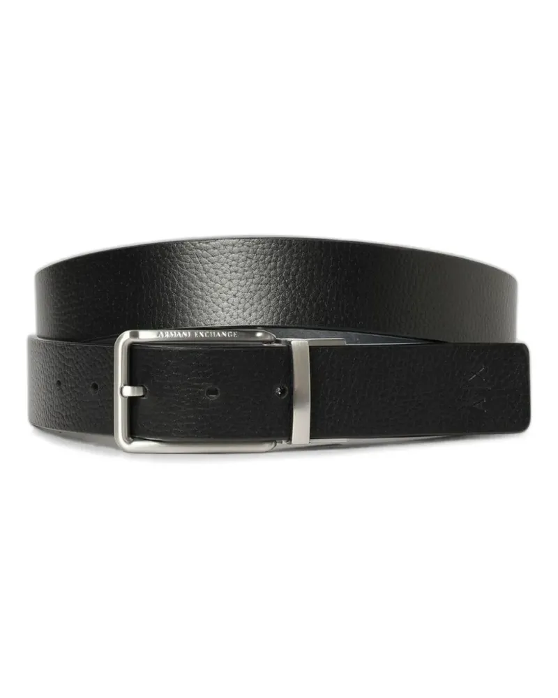 Armani Exchange Wendbarer Ledergürtel - Schwarz Schwarz